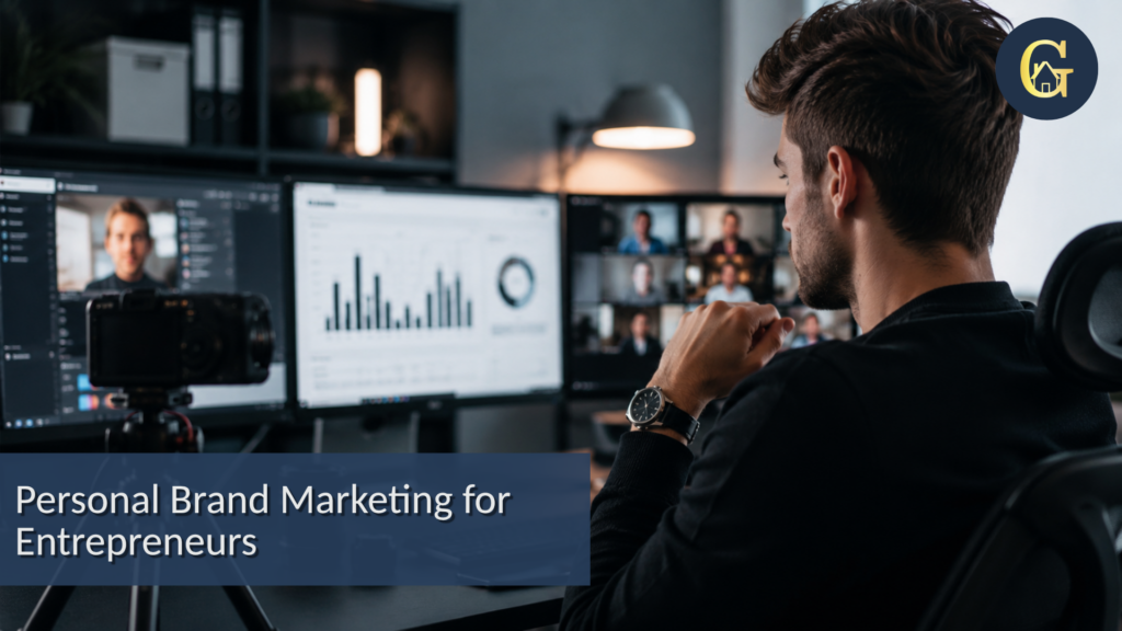 Man looking at monitor, Marketing